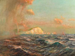 Julius Olsson - \'Evening Shower off the Needles\'