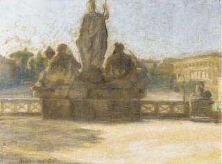 Julius Paulsen - A View from the Capitoline Hill, Rome