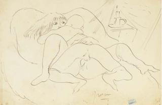 Julius Pincas - Un couple sur un lit