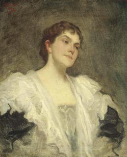 Julius Rolshoven - A Portrait Of The Singer Lady Lillian June Henschel (Née Bailey)