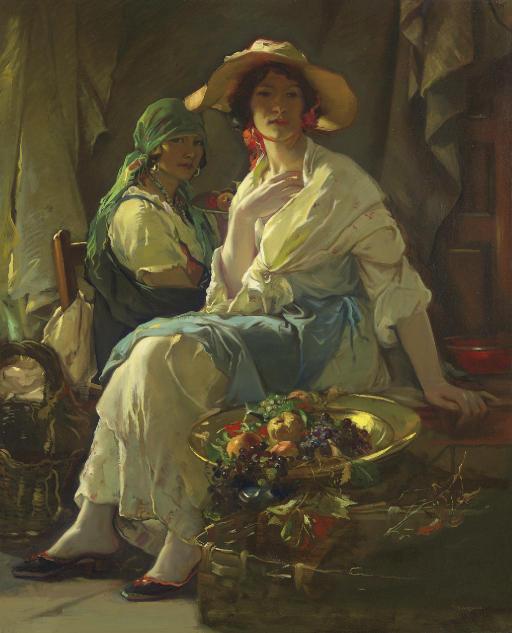 Julius Rolshoven - Assisi Market Girls