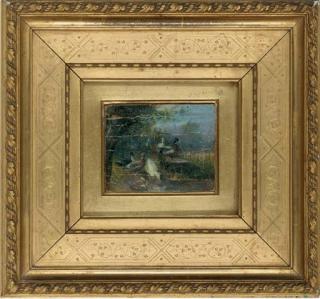 Julius Scheuerer - Cock of the roost; and Ducks by the pond