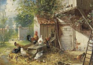 Julius Scheuerer - Hühnerhof