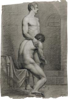 Julius Schnorr von Carolsfeld - Ein stehender und ein sitzender männlicher Akt.