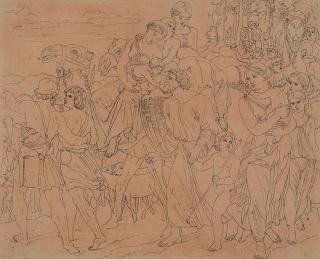 Julius Schnorr von Carolsfeld - Jakobs Flucht (1. Mose 31).