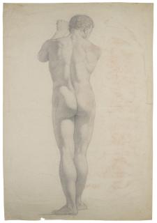Julius Schnorr Von Carolsfeld - Nude man, seen from behind