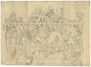 Julius Schnorr von Carolsfeld - The Entombment: Design for a stained glass window in Saint Paul\'s Cathedral, London