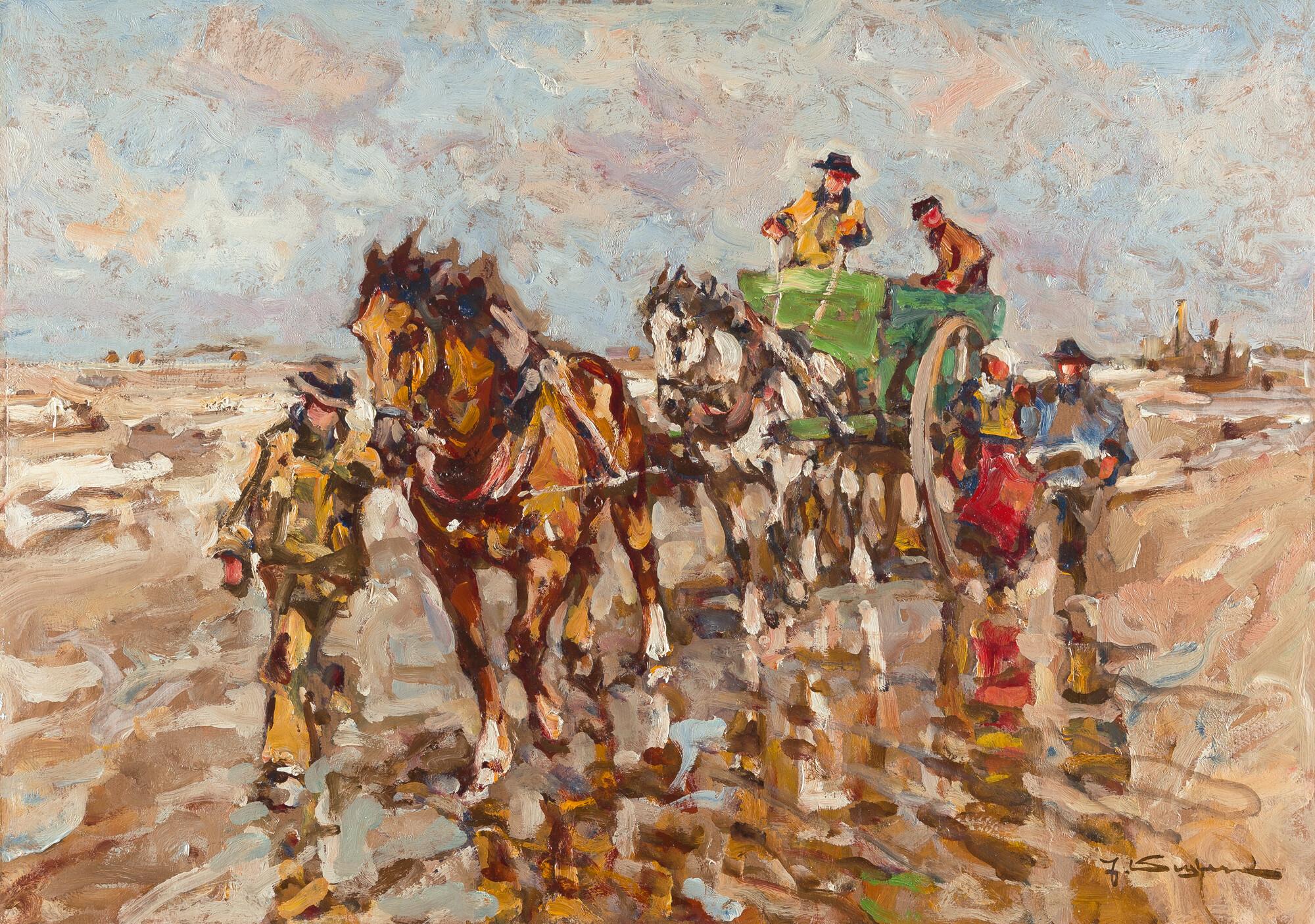 Julius Seyler - Bretonisches Doppelgespann.