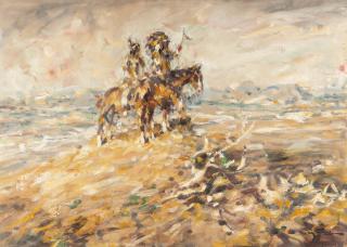 Julius Seyler - Spähende Indianer