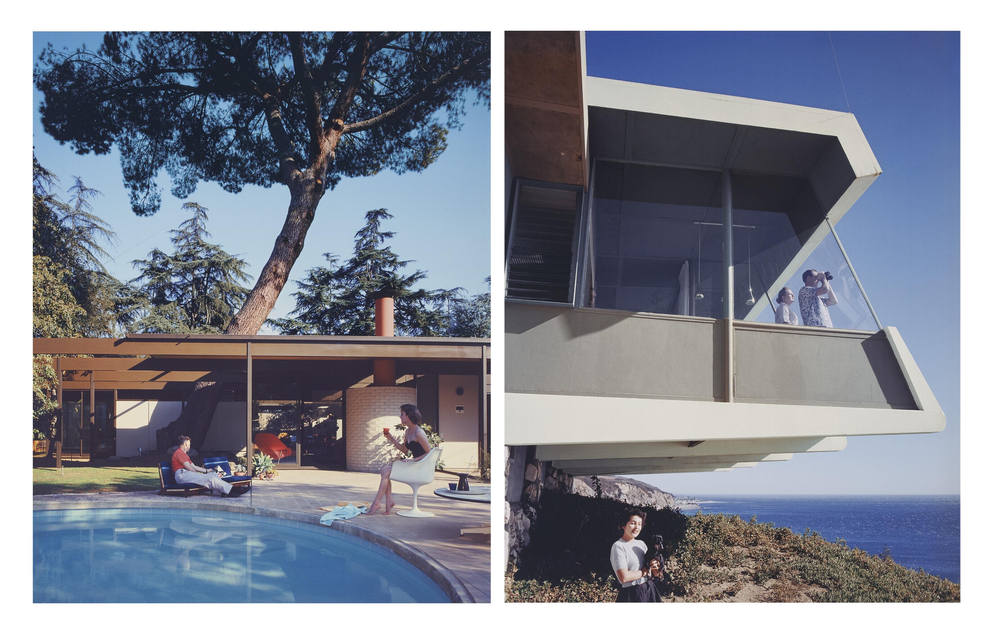 Julius Shulman - Two works: Case Study House #20; Bass House, 1958; Richard O. Spencer; Malibu,CA, 1955