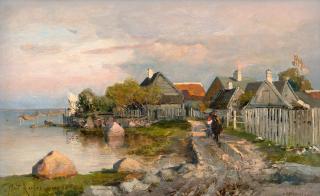 Julius von Klever - Fishermen\'S Village In Haapsalu.