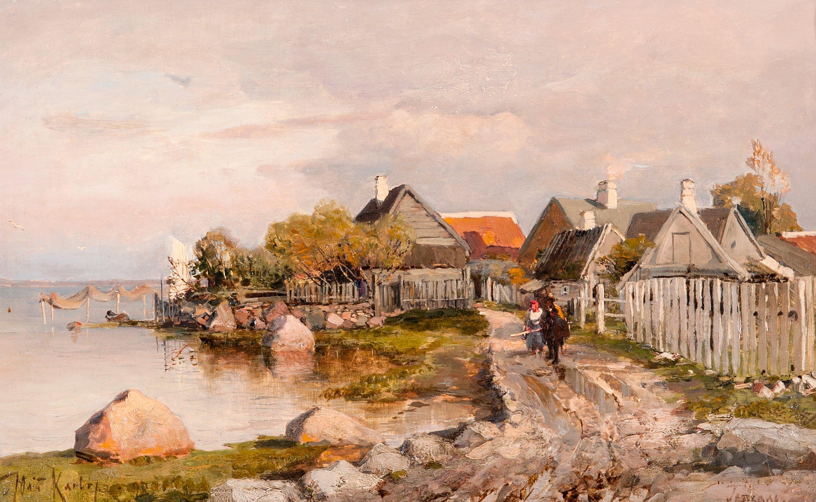 Julius von Klever - Fishing Village In Haapsalu.