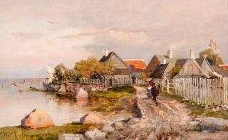 Julius von Klever - Fishing Village In Haapsalu.