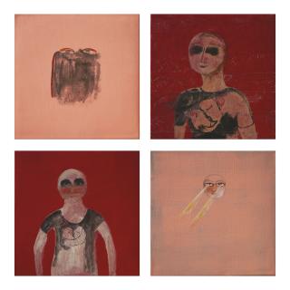 Jumana Emil Abboud - i) Unspoken Truths  ii) Unspoken Truths II  iii) Pink Veil  iv) Seeing