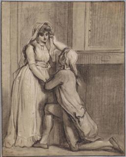 Jurriaan Andriessen - The Proposal (Recto); A Tracing Of The Female Figure (Verso)