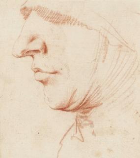 Jusepe De Ribera, Lo Spagnoletto - A man\'s head in profile