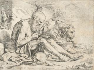Jusepe de Ribera - Der heilige Hieronymus, lesend in der Wüste