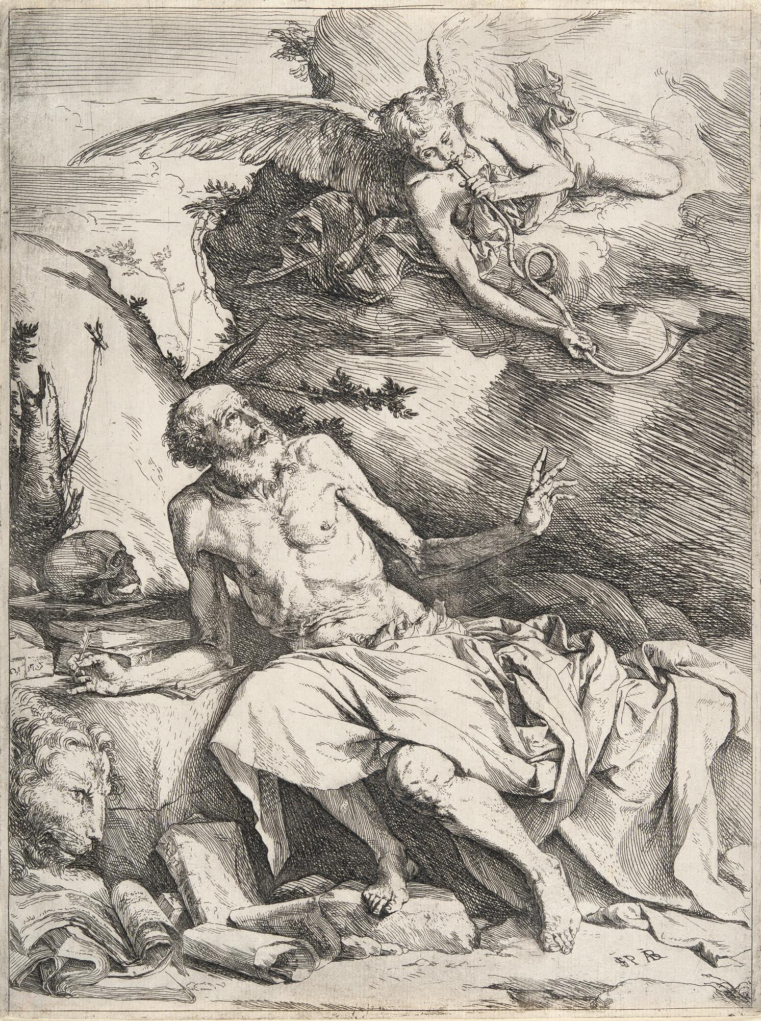 Jusepe de Ribera - Der hl. Hieronymus hört die Trompete des jüngsten Gerichts