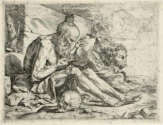 Jusepe de Ribera - Saint Jerome in the Desert (Bartsch 3; Brown 13)