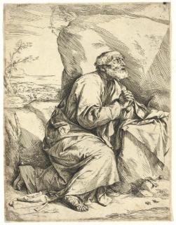 Jusepe de Ribera - St. Peter, Penitent (B. 7; Brown 6 I)