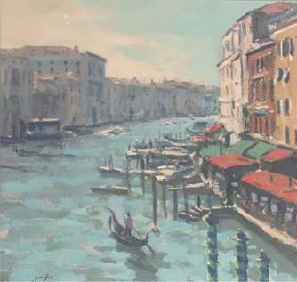 Justin Tew - View From The Rialto Bridge; And View of The Rialto Bridge