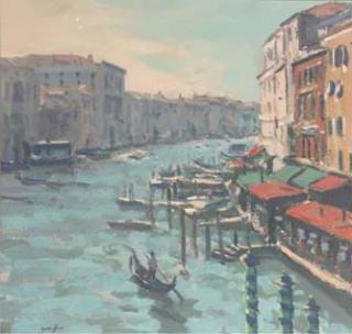 Justin Tew - View From The Rialto Bridge; And View of The Rialto Bridge