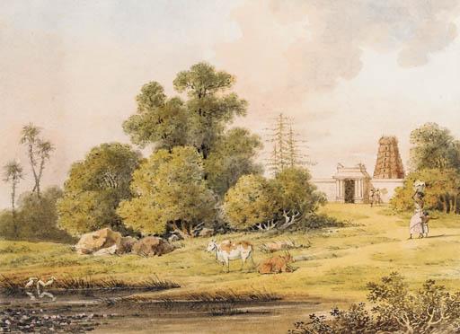 Justinian Gantz - A pagoda at Nangumbantum, South India