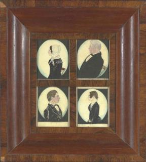 Justus Dalee - Four Profile Portraits of a New York State family