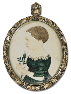 Justus Dalee - Miniature Portrait Of Frederick H. Waste
