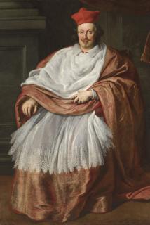 Justus Sustermans - Portrait of Cardinal Carlo de Medici (1595-1666), full-length, in cardinal\'s robes