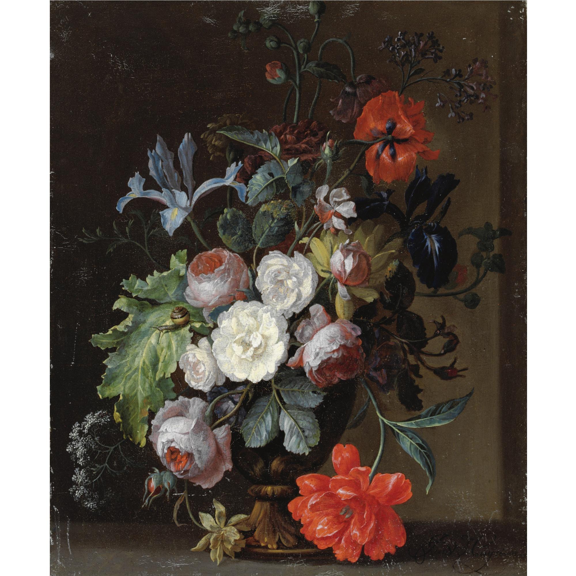 Justus Van Huysum, Il Vecchio - Natura Morta Con Vaso Di Fiori