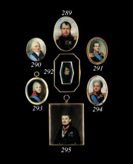 Jwan Winberg - Alexander II, Emperor of Russia (1818-1881), facing right in black coat with gold-embroidered red collar, gold epaulettes, wearing the blue moiré silk sash and breast star of the Russian Order of St. Andrew