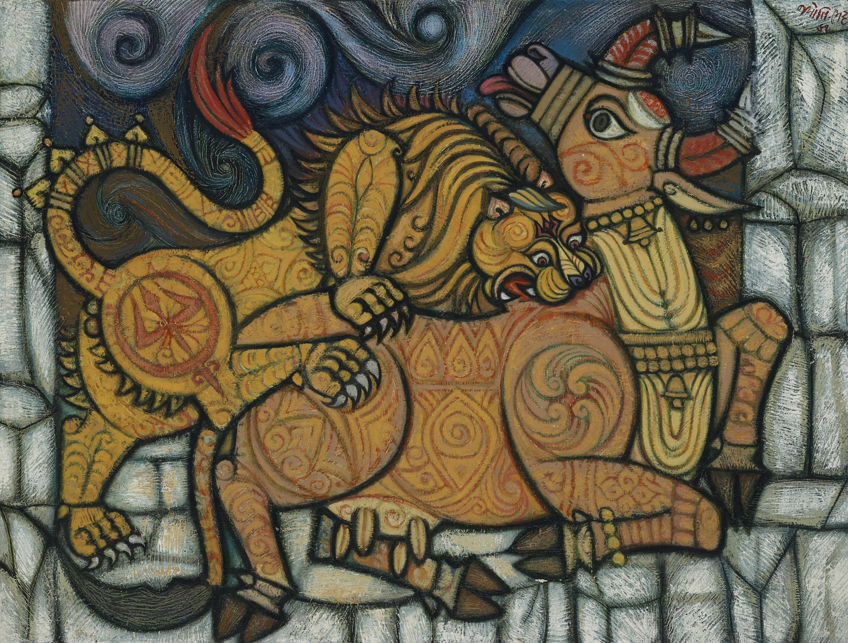 Jyoti Bhatt - Pouncing of Kombhodara