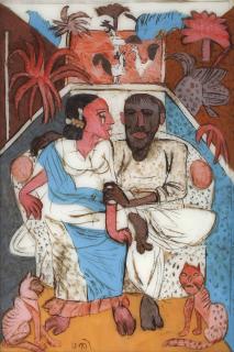 K. G. Subramanyan - Couple On Terrace