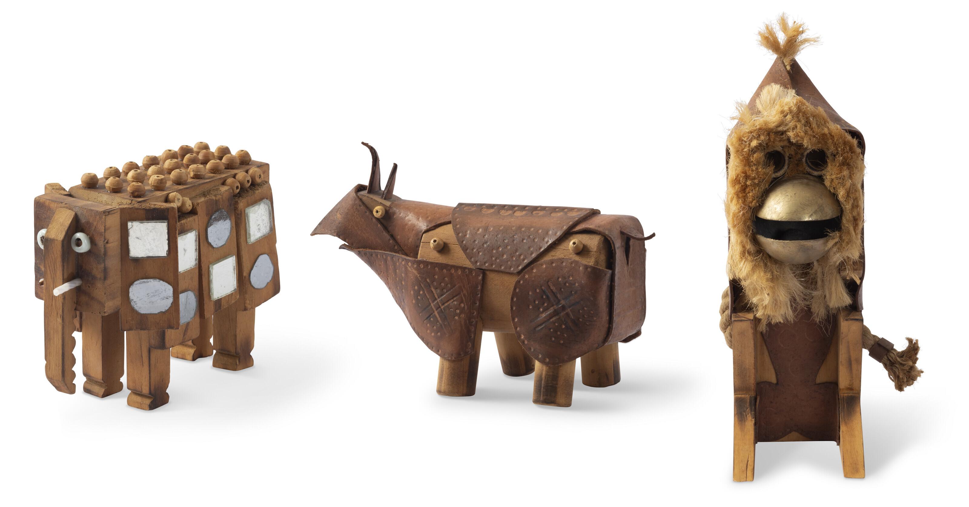 K. G. Subramanyan - Untitled (Elephant; Bull; Monkey)