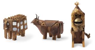 K. G. Subramanyan - Untitled (Elephant; Bull; Monkey)