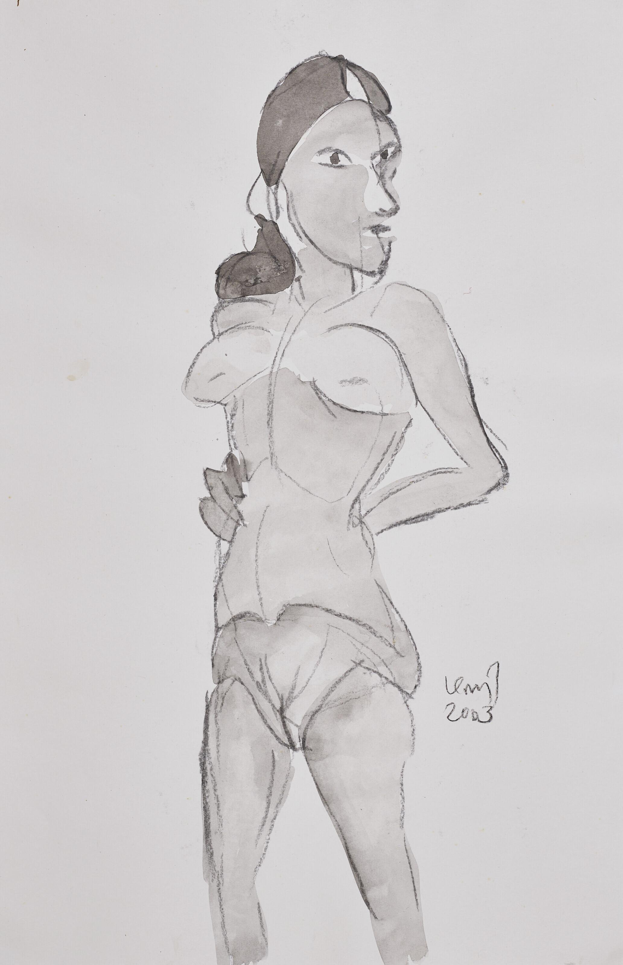 K.G. Subramanyan - Untitled (Lady)
