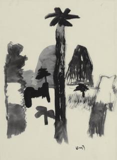 K. G. Subramanyan - Untitled (Village Near Bolpur)