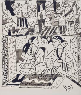 K. G. Subramanyan - Untitled (Women in Landscape)