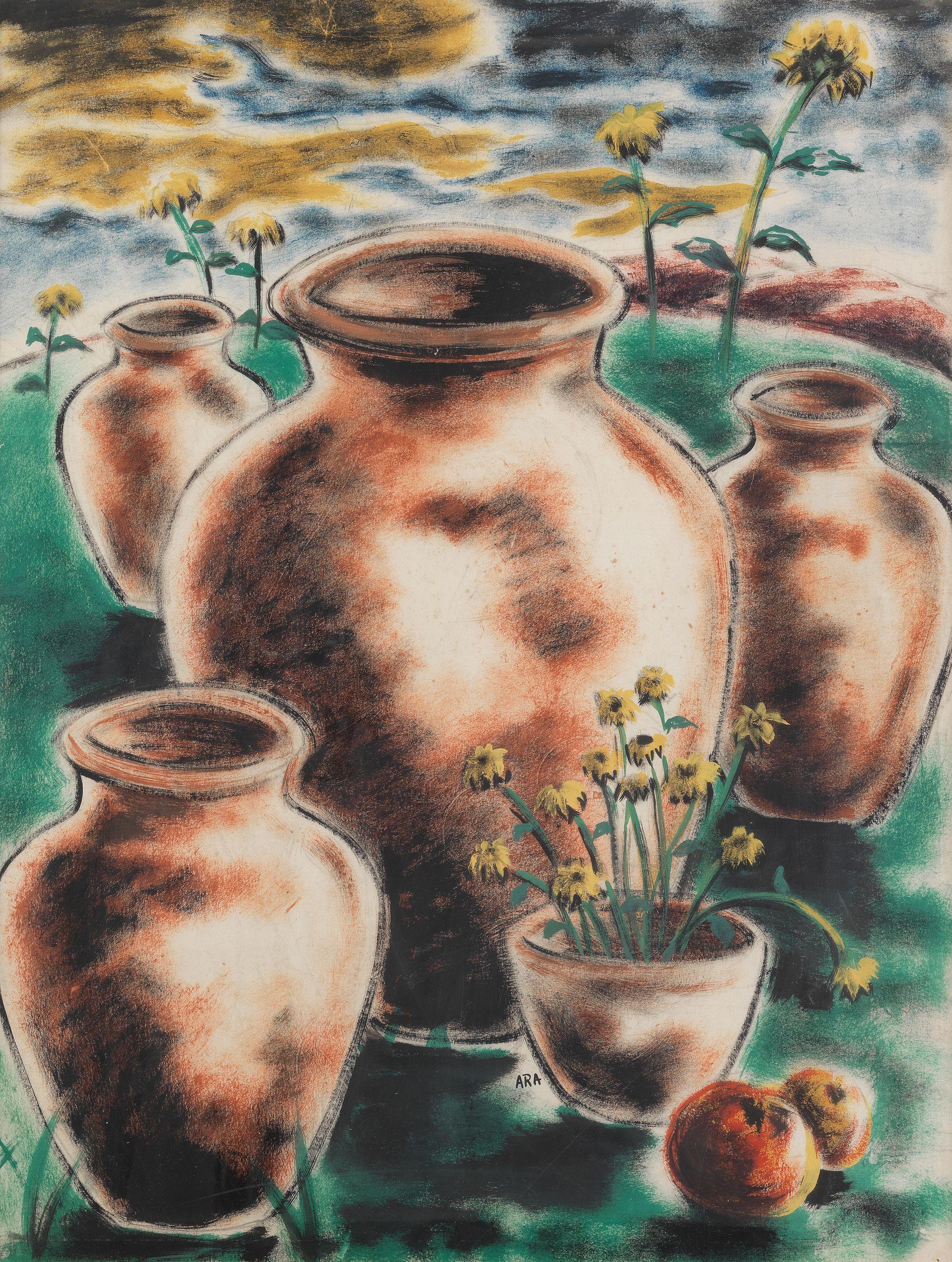 K.H. Ara - Untitled (Still Life with Sunflower)