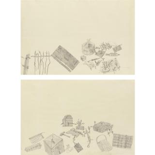 K. Laxma Goud - Bits And Scraps Trunk, Handbag; Bits And Scraps Box, Sickle  