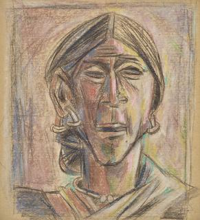 K. Laxma Goud - Untitled (Portrait of a Woman)