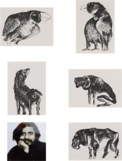 K. Laxma Goud - Untitled (Set of Five Drawings)