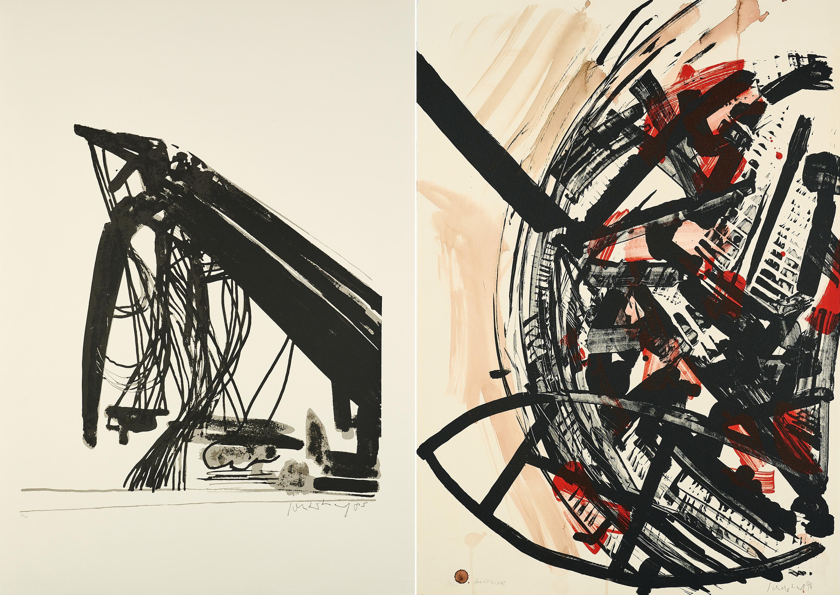 K.R.H. Sonderborg - Konvolut von 2 Lithografien.