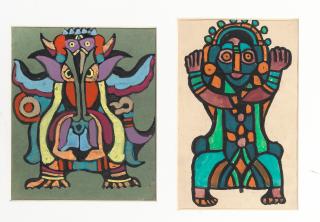 K. Ramunajam - Two Watercolours