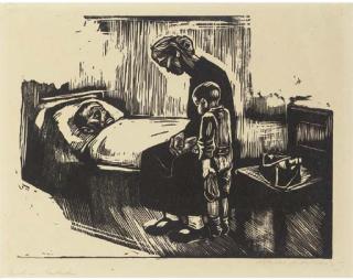 Käthe Kollwitz - Besuch Im Krankenhaus (K. 236; Kn. 247)