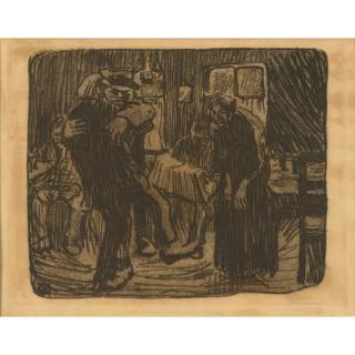 Käthe Kollwitz - Hamburger Kneipe (Hamburg Pub)