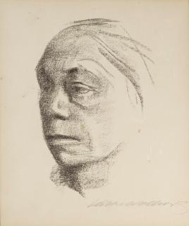 Käthe Kollwitz - Kleines Selbstbildnis nach link