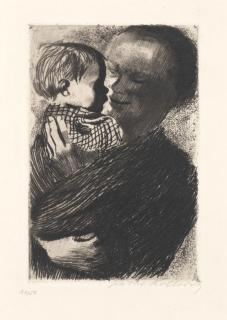 Käthe Kollwitz - Mother with child in her arms