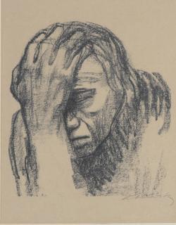 Käthe Kollwitz - Nachdenkende Frau (von dem Knesebeck 161 and Klipstein 146)